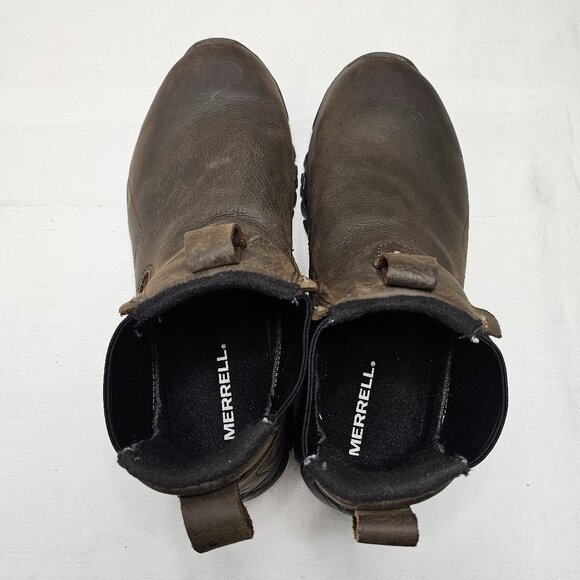 Merrell Moab Adventure Chelsea Boots Brown Leather J88453 Waterproof Mens Size 8 - Picture 6 of 13